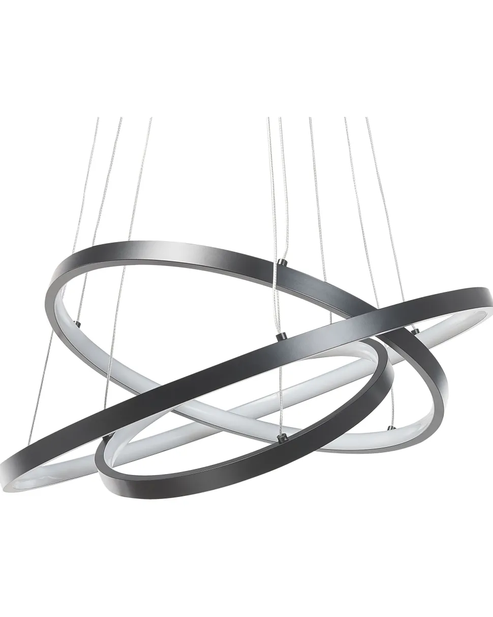 Beliani Led-Riippuvalaisin Alumiini Musta Atrek Cheap