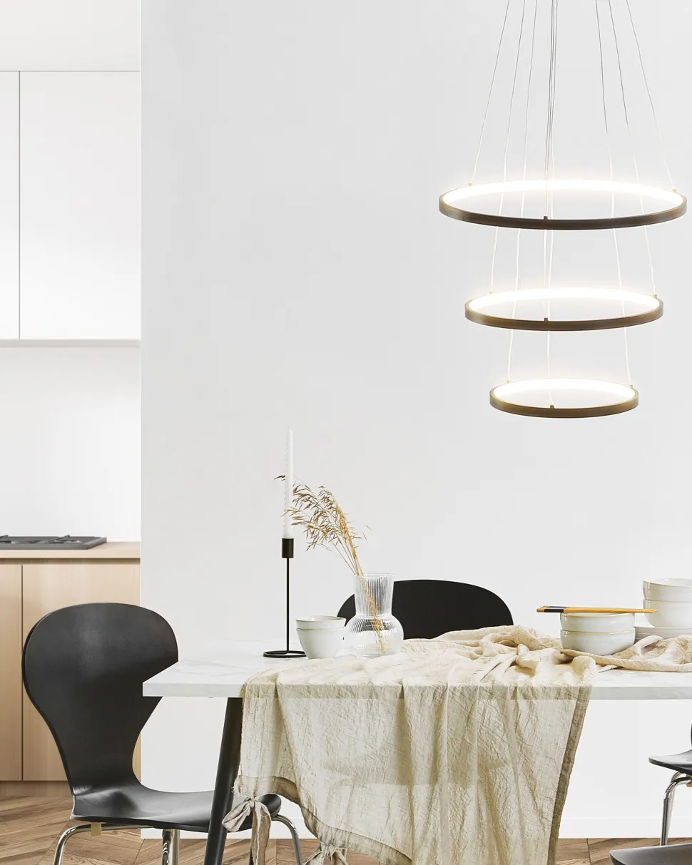 Beliani Led-Riippuvalaisin Alumiini Musta Atrek Cheap