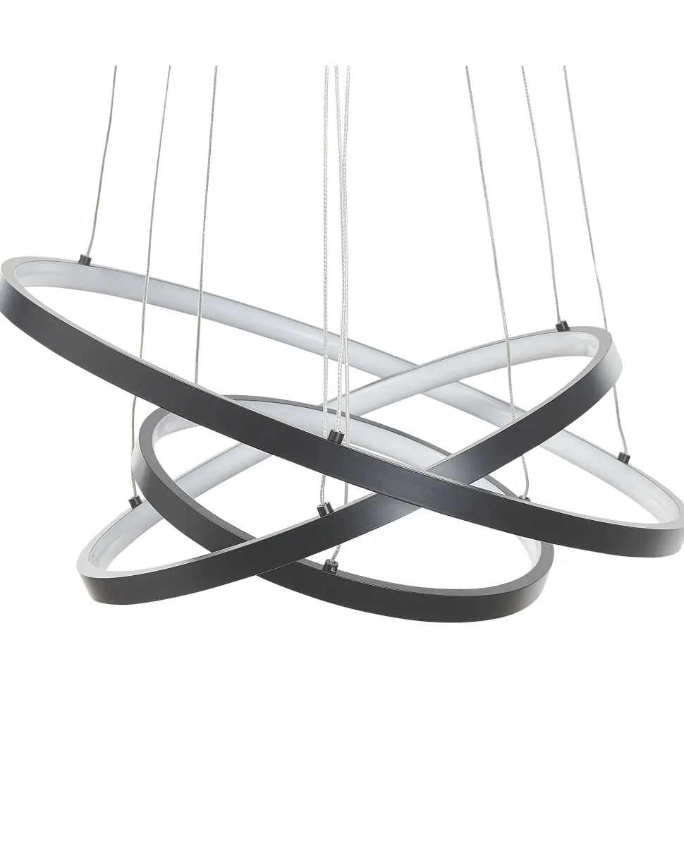 Beliani Led-Riippuvalaisin Alumiini Musta Atrek Cheap