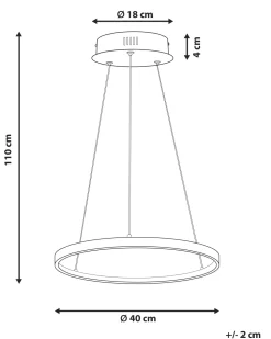 Beliani Led-Riippuvalaisin Alumiini Ruusukulta Jordan Discount