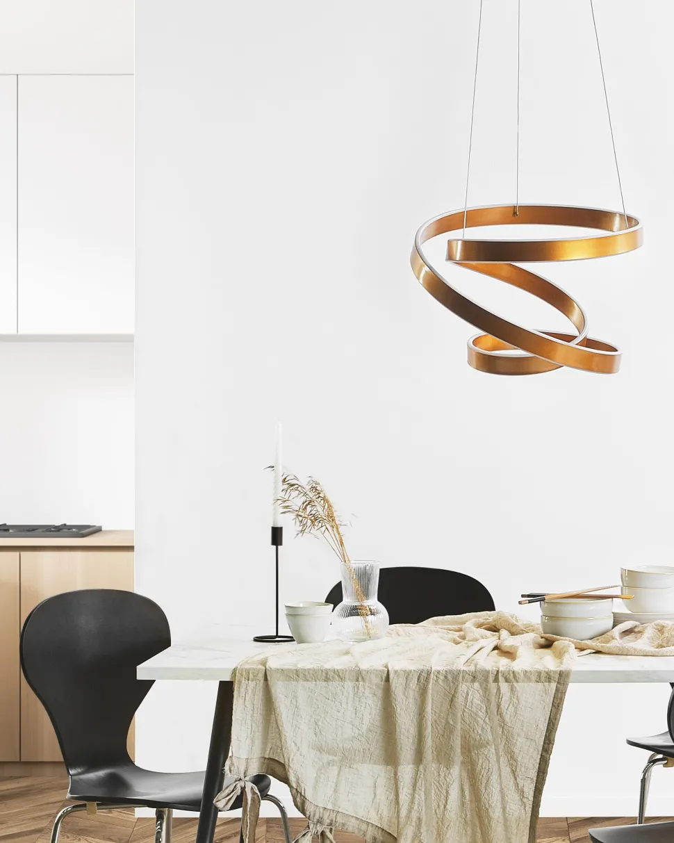 Beliani Led-Riippuvalaisin Alumiini Kulta Wanli Flash Sale