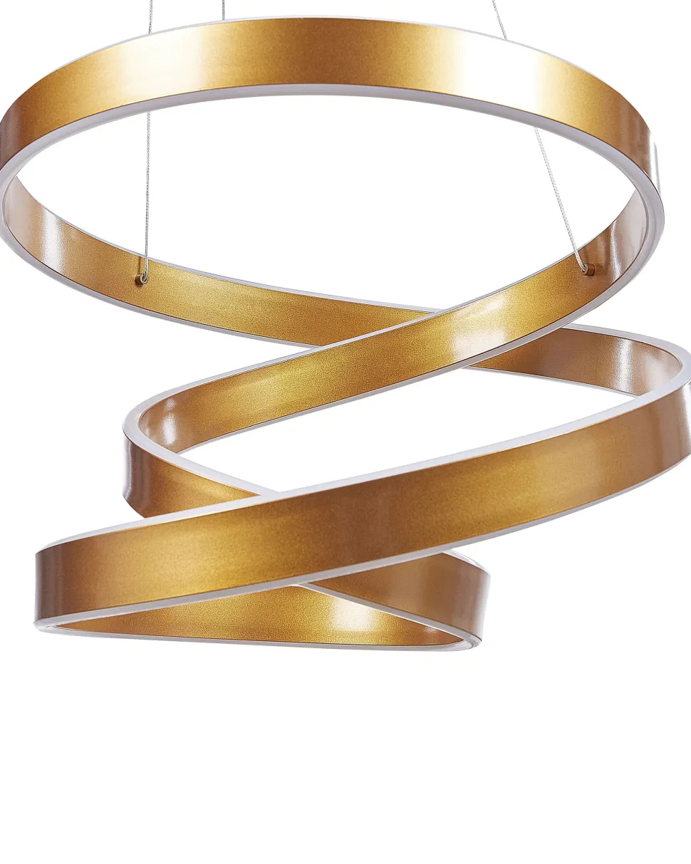 Beliani Led-Riippuvalaisin Alumiini Kulta Wanli Flash Sale