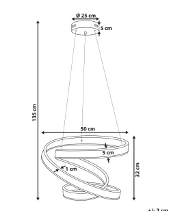 Beliani Led-Riippuvalaisin Alumiini Kulta Wanli Flash Sale