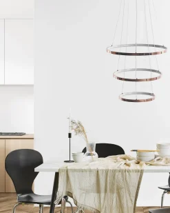 Beliani Led-Riippuvalaisin Alumiini Ruusukulta Atrek Hot