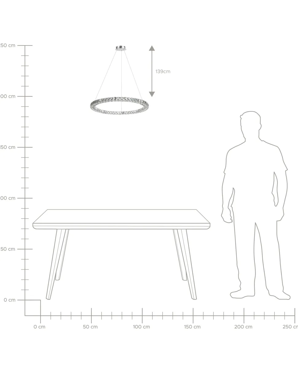 Beliani Led-Riippuvalaisin Kristalli Hopea Magat Store