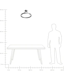 Beliani Led-Riippuvalaisin Teras Musta Agno Online