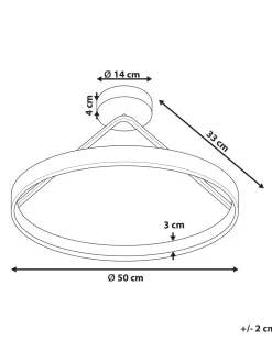 Beliani Led-Riippuvalaisin Teras Musta Agno Online