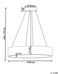 Beliani Led-Riippuvalaisin Teras Valkoinen Balili Fashion