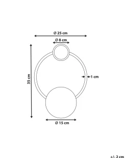 Beliani Led-Seinavalaisin Metalli Kulta Ponuga Online