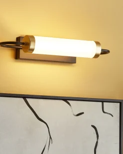 Beliani Led-Seinavalaisin Metalli Musta/Kulta Jacobs Discount