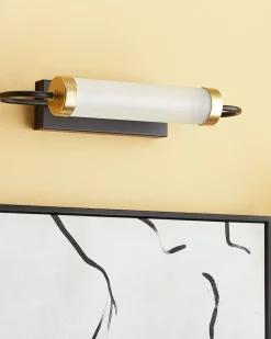 Beliani Led-Seinavalaisin Metalli Musta/Kulta Jacobs Discount