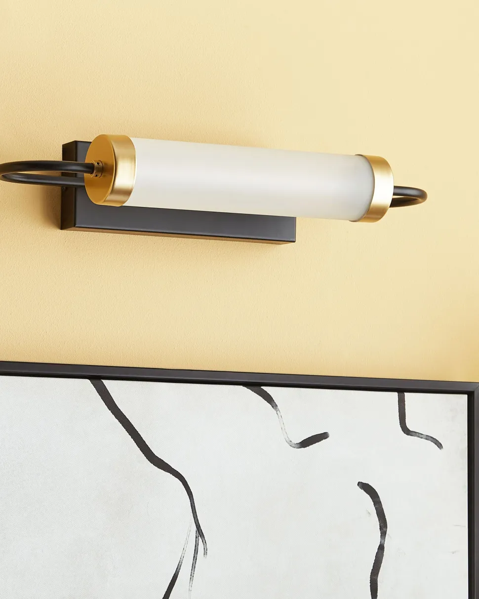 Beliani Led-Seinavalaisin Metalli Musta/Kulta Jacobs Discount