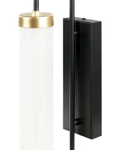 Beliani Led-Seinavalaisin Metalli Musta/Kulta Jacobs Discount
