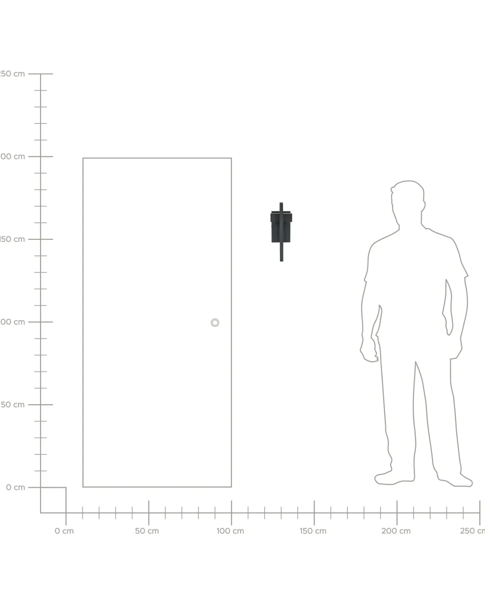 Beliani Led-Ulkoseinavalaisin Musta Kelty Hot