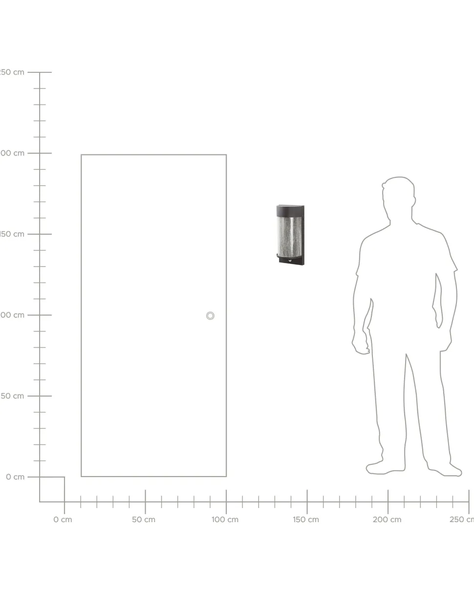 Beliani Led-Ulkoseinavalaisin Rauta Musta Pheppie Clearance