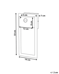 Beliani Led-Ulkoseinavalaisin Rauta Musta Elliot Outlet
