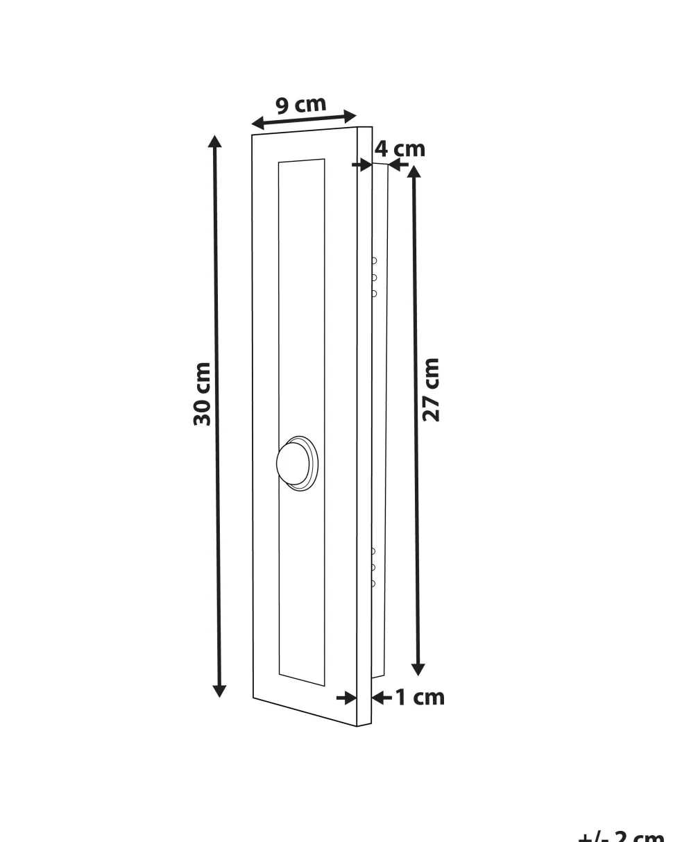 Beliani Led-Ulkoseinavalaisin Teras Musta 30 Cm Savane Flash Sale