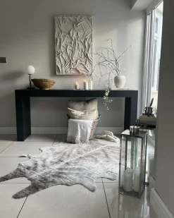 Beliani Lehman Tekotalja Taplat Ruskeanharmaa/Kulta 150 X 200 Cm Bogong Shop