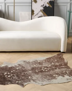 Beliani Lehman Tekotalja Taplat Ruskea/Kulta 150 X 200 Cm Bogong Flash Sale