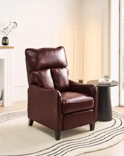 Beliani Lepotuoli Keinonahkainen Ruskea Royston Cheap