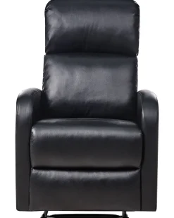 Beliani Lepotuoli Keinonahkainen Led-Valoilla Ja Usb-Portilla Musta Virrat Flash Sale