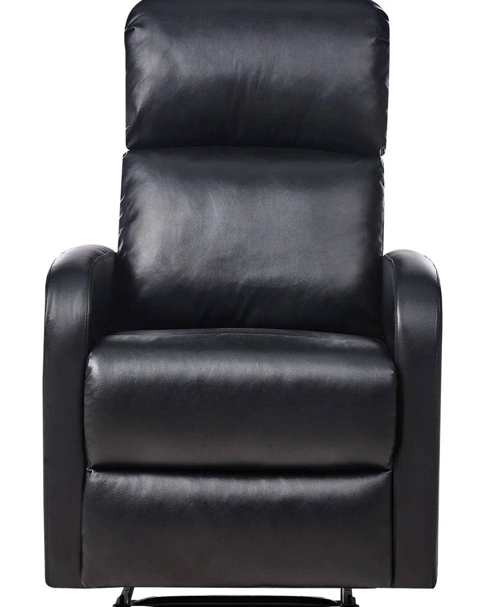 Beliani Lepotuoli Keinonahkainen Led-Valoilla Ja Usb-Portilla Musta Virrat Flash Sale