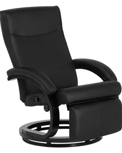 Beliani Lepotuoli Keinonahkainen Musta Might Cheap