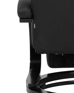 Beliani Lepotuoli Keinonahkainen Musta Might Cheap