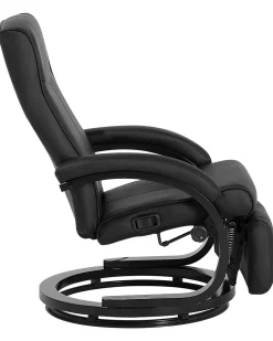 Beliani Lepotuoli Keinonahkainen Musta Might Cheap