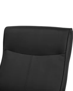 Beliani Lepotuoli Keinonahkainen Musta Might Cheap