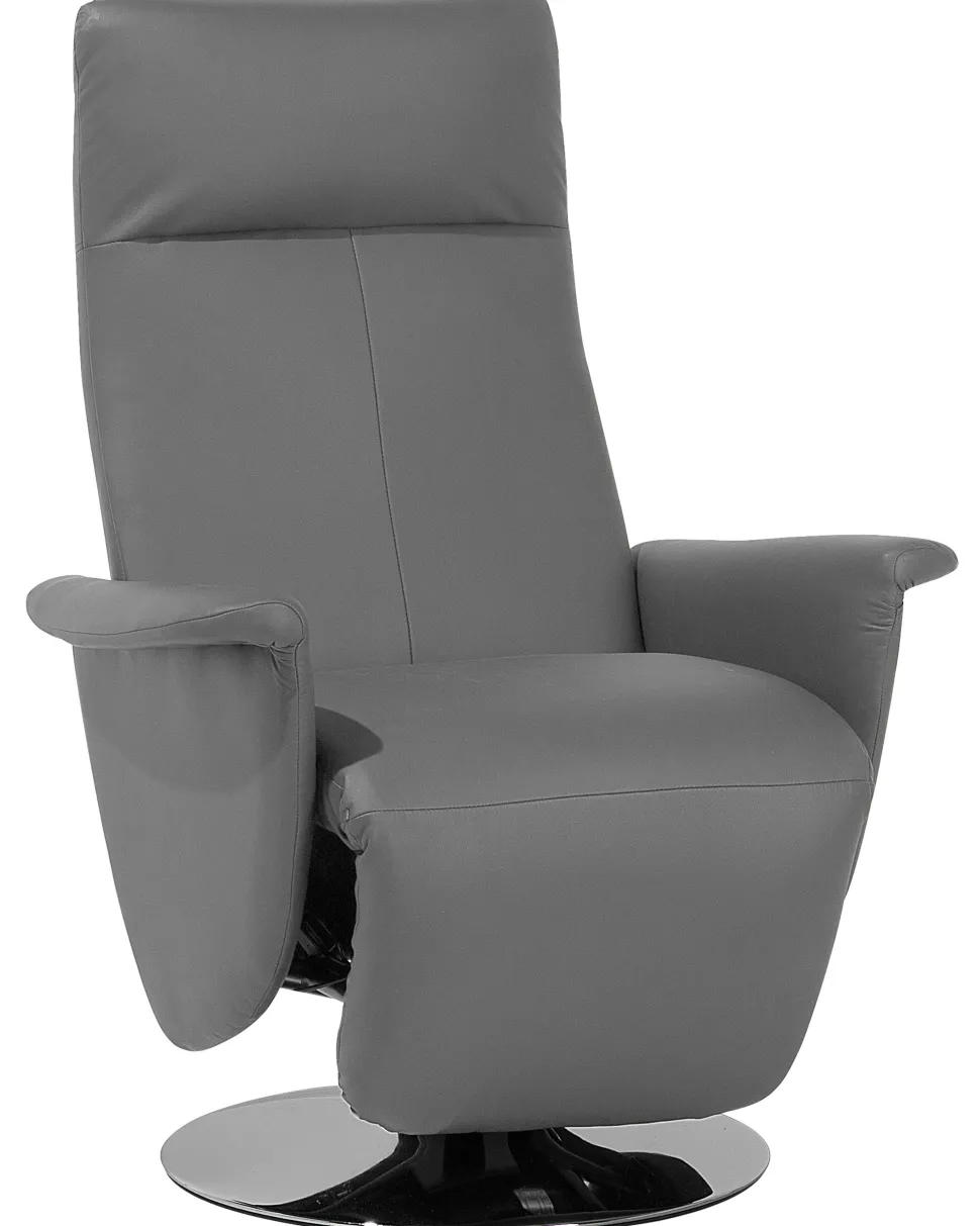 Beliani Lepotuoli Keinonahkainen Harmaa Prime Best