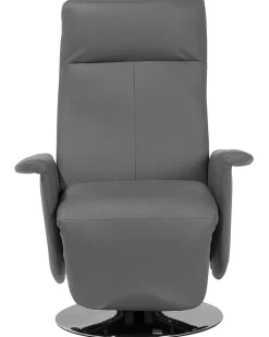 Beliani Lepotuoli Keinonahkainen Harmaa Prime Best