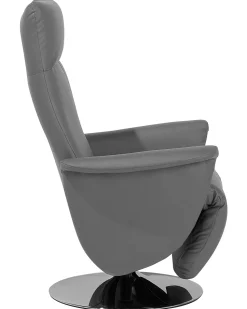 Beliani Lepotuoli Keinonahkainen Harmaa Prime Best