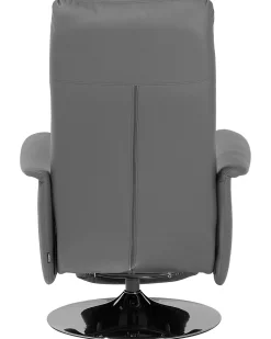 Beliani Lepotuoli Keinonahkainen Harmaa Prime Best