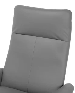 Beliani Lepotuoli Keinonahkainen Harmaa Prime Best