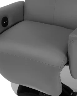 Beliani Lepotuoli Keinonahkainen Harmaa Prime Best