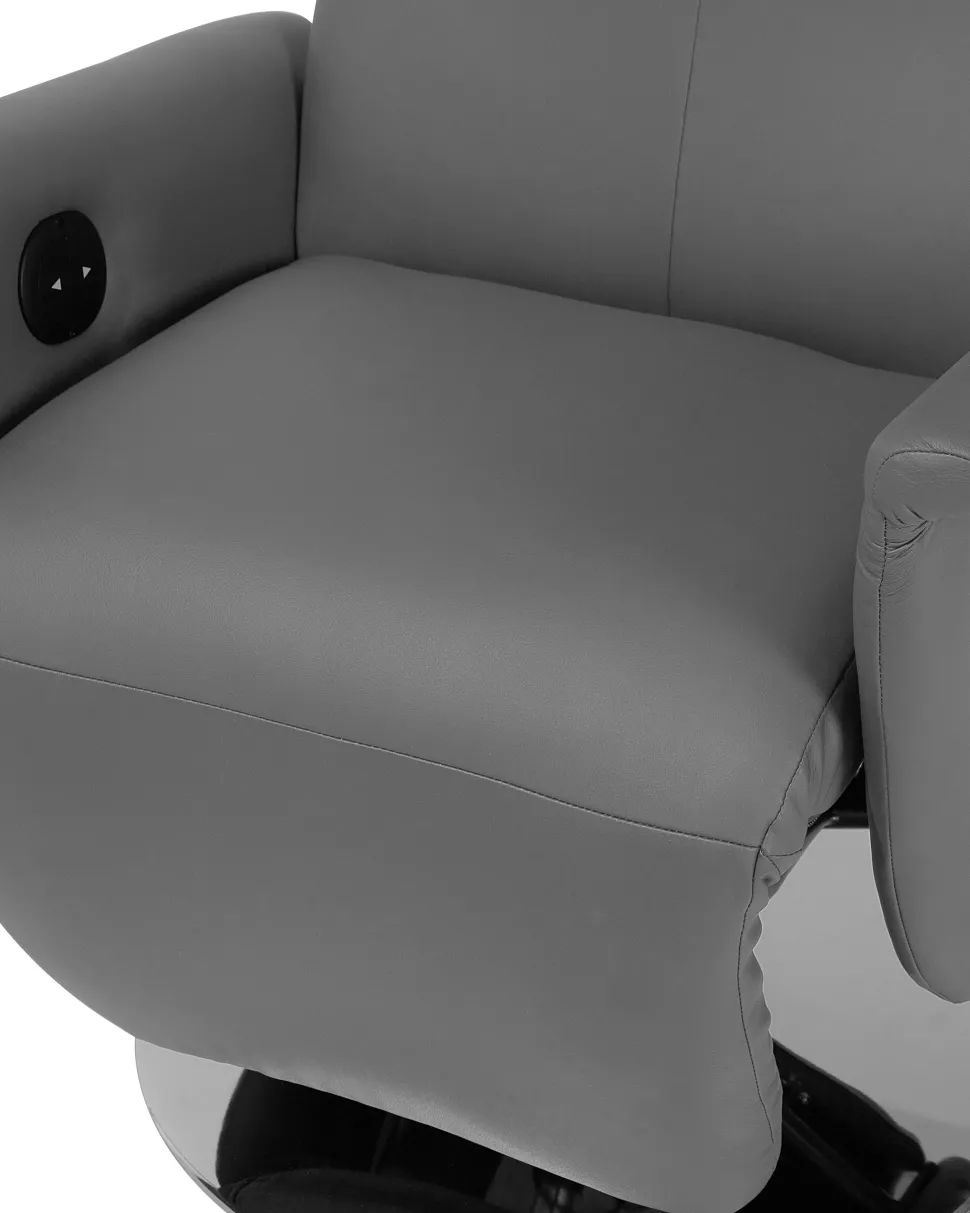 Beliani Lepotuoli Keinonahkainen Harmaa Prime Best