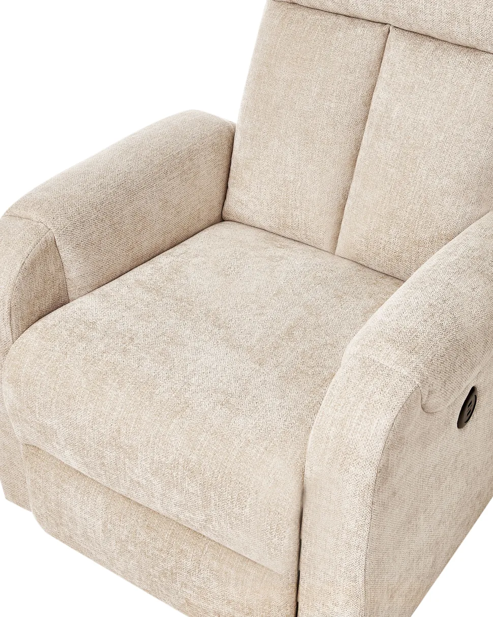 Beliani Lepotuoli Led-Valoilla Ja Usb-Portilla Beige Somero Outlet