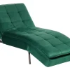 Beliani Lepotuoli Sametti Smaragdinvihrea Loiret New