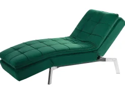 Beliani Lepotuoli Sametti Smaragdinvihrea Loiret New