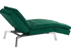 Beliani Lepotuoli Sametti Smaragdinvihrea Loiret New