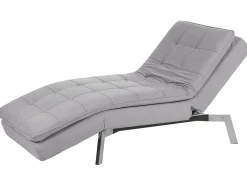 Beliani Lepotuoli Sametti Vaaleanharmaa Loiret Best Sale