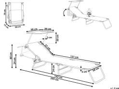 Beliani Limenvihrea Teraksinen Aurinkotuoli Katoksella Foligno Best
