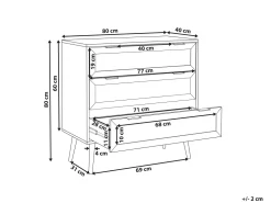 Beliani Lipasto 3 Laatikkoa Musta Opoco Sale