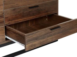 Beliani Lipasto 6 Laatikkoa Tumma Puu Delta Best Sale