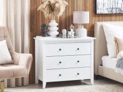 Beliani Lipasto 3 Laatikkoa Valkoinen Torrance Best Sale