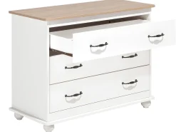 Beliani Lipasto 3 Laatikkoa Valkoinen Everett New