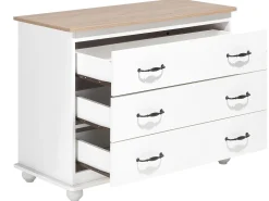 Beliani Lipasto 3 Laatikkoa Valkoinen Everett New