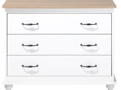 Beliani Lipasto 3 Laatikkoa Valkoinen Everett New