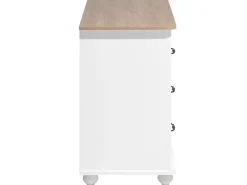 Beliani Lipasto 3 Laatikkoa Valkoinen Everett New